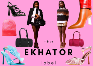 the ekhator label, lottie heel, sade pleats,